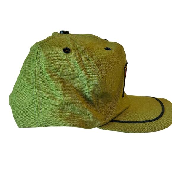 Vintage Snap-A-Tab Green Tennis Club Ships Wheel Golf Clubs Patch Hat Snapback - Picture 7 of 9
